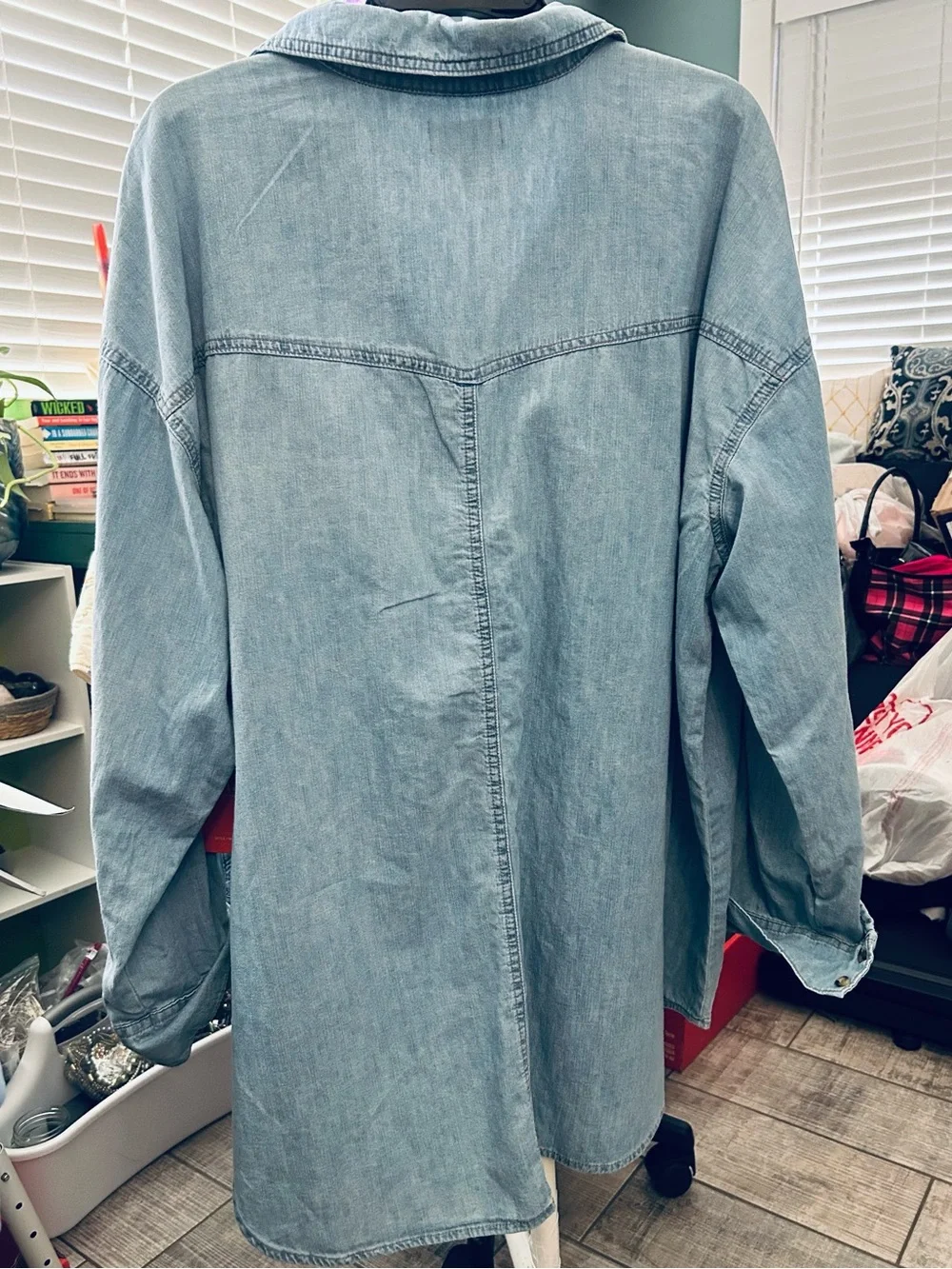 Sofia by Sofia Vergara XXXL (22) Oversized Boyfriend Long Sleeve Shirt NWT - Picture 7 of 9